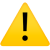 sinal de exclamação dentro de um tríangulo amarelo